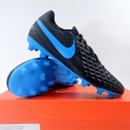 Sepatu Bola Nike Legend 8 Club FG/MG Black Blue AT6107-004 Ori Murah