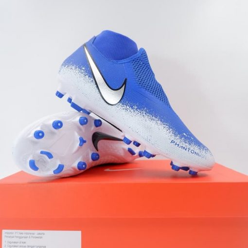 Sepatu Bola Nike Phantom VSN Academy DF FG/MG Blue White AO3258-410 Murah