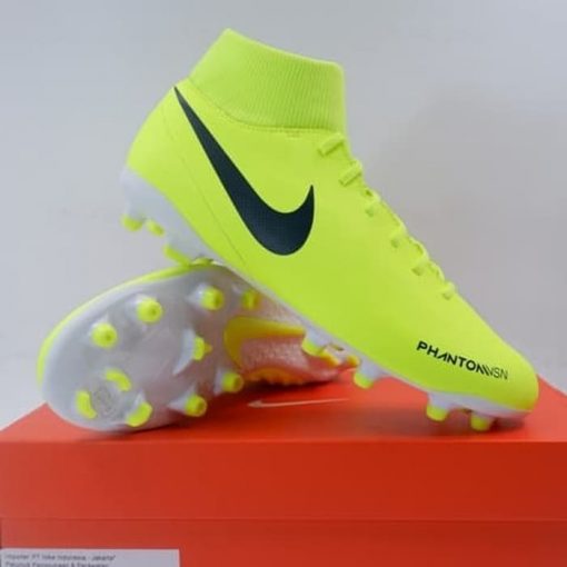 Sepatu Bola Nike Phantom VSN Club DF FG/MG Volt AJ6959-717 Original Murah