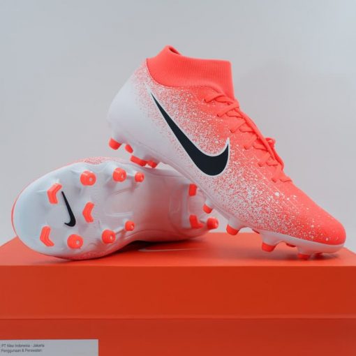 Sepatu Bola Nike Superfly 6 Academy FG/MG Crimson White AH7362-801 Ori Murah