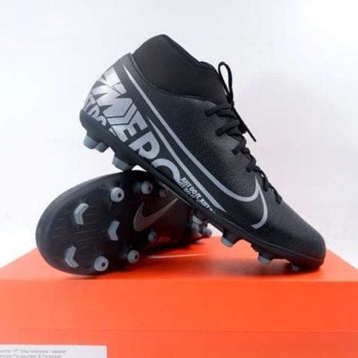 Sepatu Bola Nike Superfly 7 Club FG/MG Black Grey AT7949-001 Ori Murah