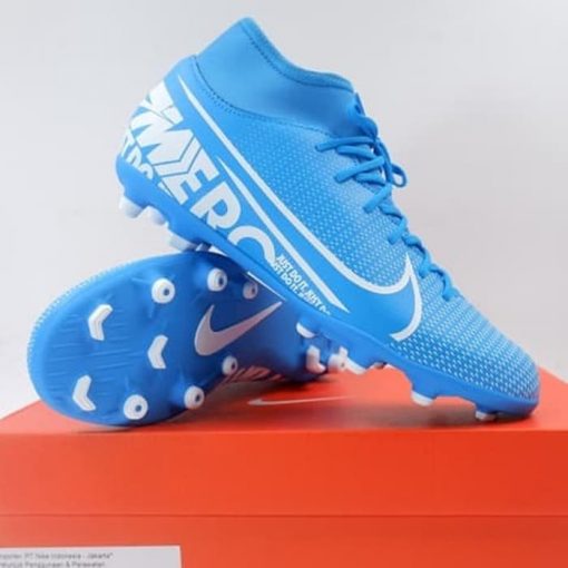 Sepatu Bola Nike Superfly 7 Club FG/MG Blue White AT7949-414 Original Murah