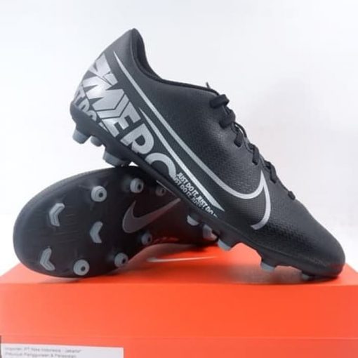 Sepatu Bola Nike Vapor 13 Club FG/MG Black MTLC Grey AT7968-001 Ori Murah