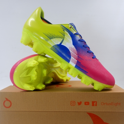 Sepatu Bola OrtusEight Blaze FG Ruby Navy Neon Green 11010098 Original Ortus Eight Murah