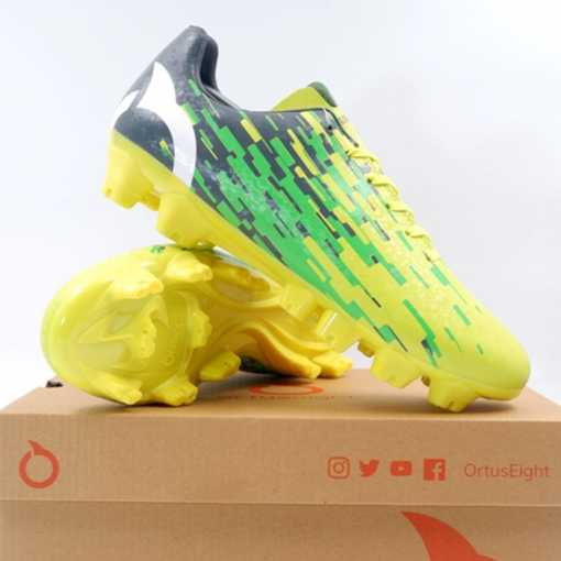 Sepatu Bola OrtusEight Blizzard FG Fluo Green Cool Grey 11010010 Original Ortus Eight Murah