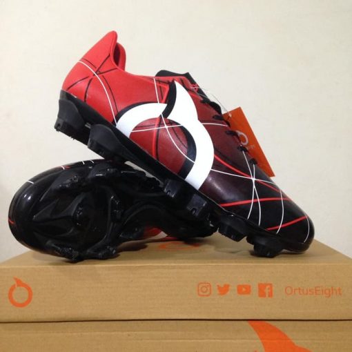 Sepatu Bola OrtusEight Ventura FG Red Black 11010011 Original BNIB Ortus Eight Murah