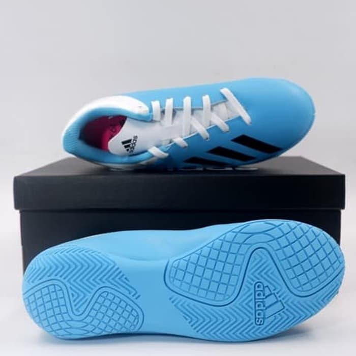 Jual Sepatu  Futsal Anak Adidas  X  19  4 IN JR Cyan Black 