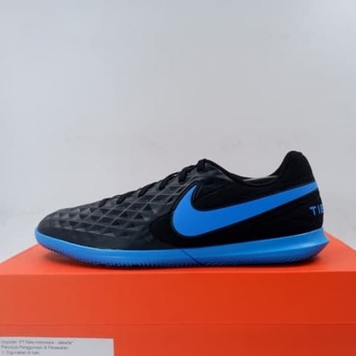 Sepatu Futsal Nike Legend 8 Club IC Black Blue AT6110-004 Original Murah