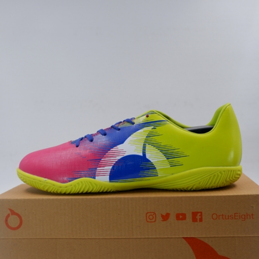 Sepatu Futsal OrtusEight Blaze IN Ruby Navy Neon Green 11020098 Original Ortus Eight Murah