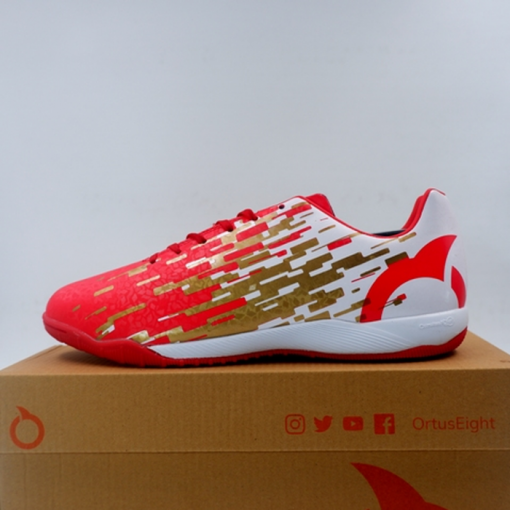 Sepatu Futsal OrtusEight Blizzard IN SE Red Gold White 11020084 Original Ortus Eight Murah