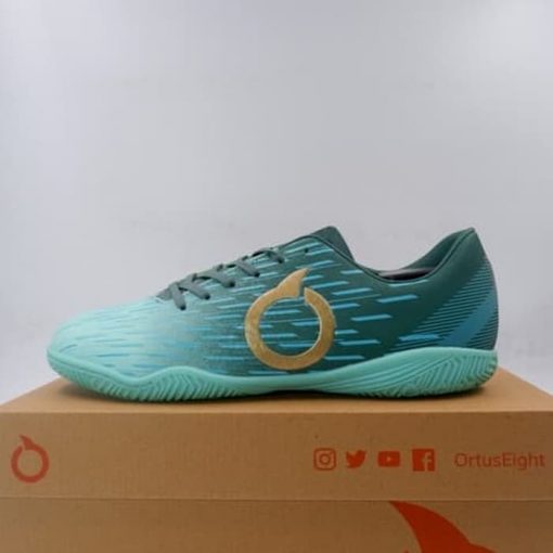 Sepatu Futsal OrtusEight Plasma IN Mint Spring Green Gold 11020118 Original Ortus Eight Murah