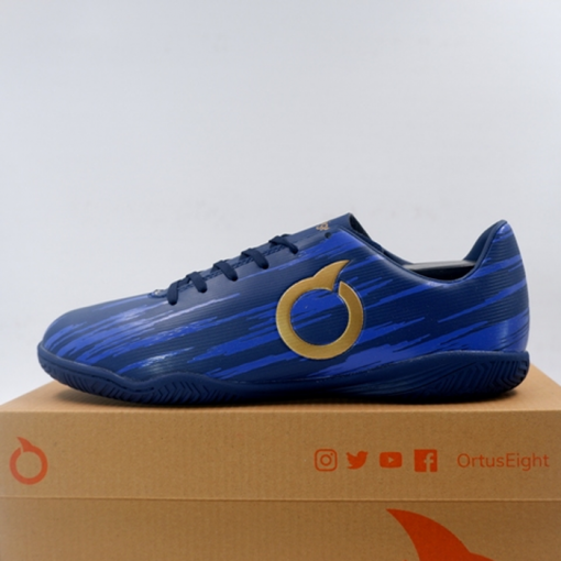 Sepatu Futsal OrtusEight Raven IN Deep Blue Gold 11020088 Original Ortus Eight Murah