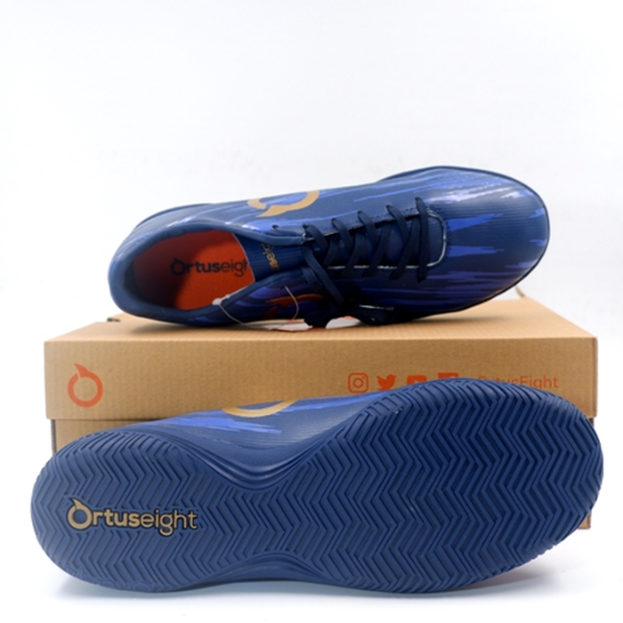 Jual Sepatu  Futsal  OrtusEight Raven  IN Deep Blue Gold 