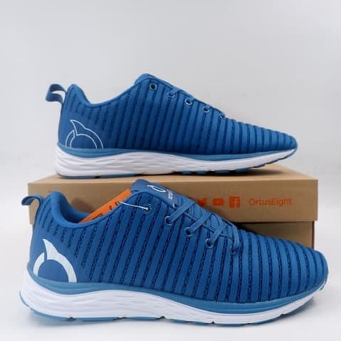 Jual Sepatu  Lari Running  OrtusEight Vulture Navy White 