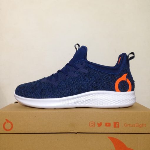  Sepatu  Running Lari Ortus  Eight  Pyhton Navy White 11030011 