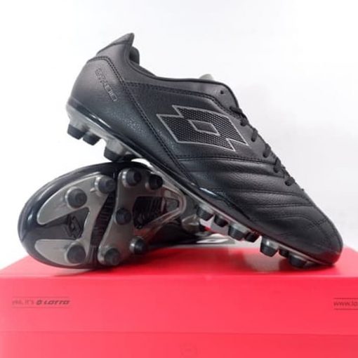 Sepatu Bola Lotto Stadio 300 II FG All Black L57748-1H8 Original BNIB Murah