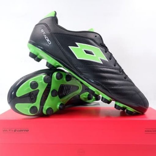 Sepatu Bola Lotto Stadio 300 II FG All Black Spring L57748-1NI Ori Murah