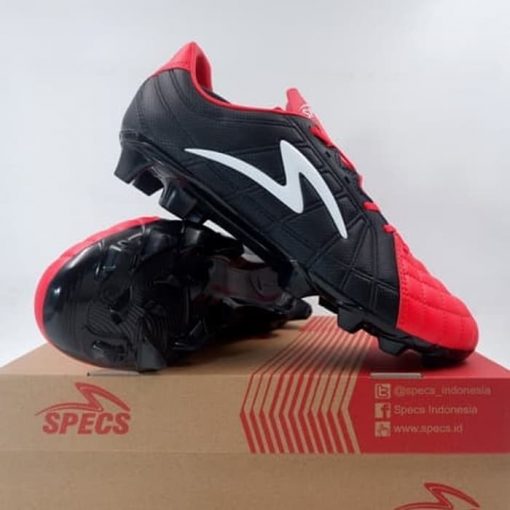 Sepatu Bola Specs Barricada Kaze FG Emperor Red Black 101083 Ori Murah