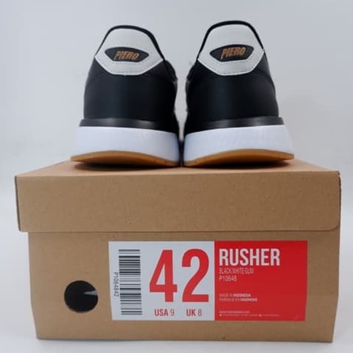 Jual Sepatu  Casual  Piero Rusher Black White Gum P10648 