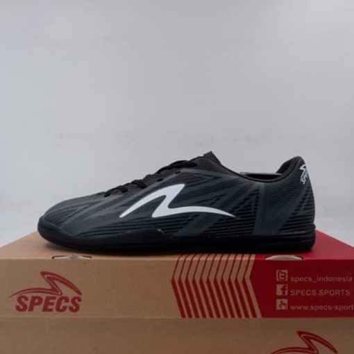 Sepatu Futsal Anak Specs Joga IN JR Black Dark Gray White 401187 Ori Murah