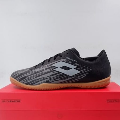 Sepatu Futsal Lotto Solista 700 III ID All Black Dark 211641-59J Ori Murah