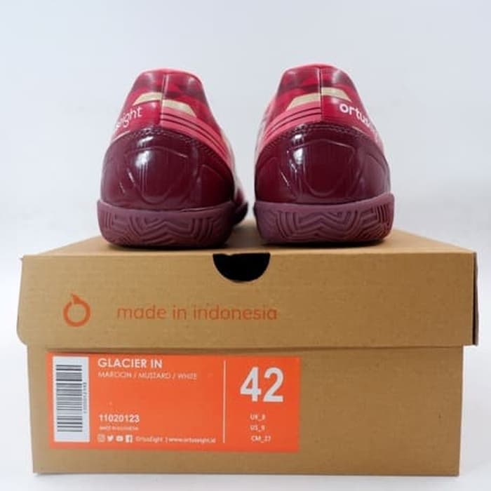 Jual Sepatu  Futsal  OrtusEight Glacier IN Maroon Mustard 