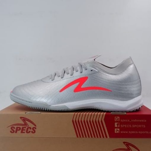 Sepatu Futsal Specs Acc Lighspeed II IN Silver Fiery Coral 400945 Ori Murah