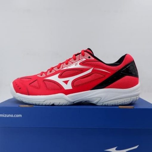 Sepatu Volley Voli Mizuno Cyclone Speed 2 Tomato White Black V1GA198062 Ori Murah