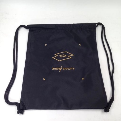 Tas Sepatu Lotto Zhero Gravity String Bag Gymsack Black L13150009 Ori Murah