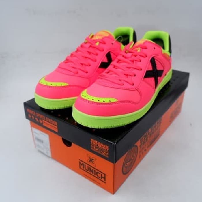 Jual Sepatu  Futsal  Munich  Continental  V2 10 Pink Green 