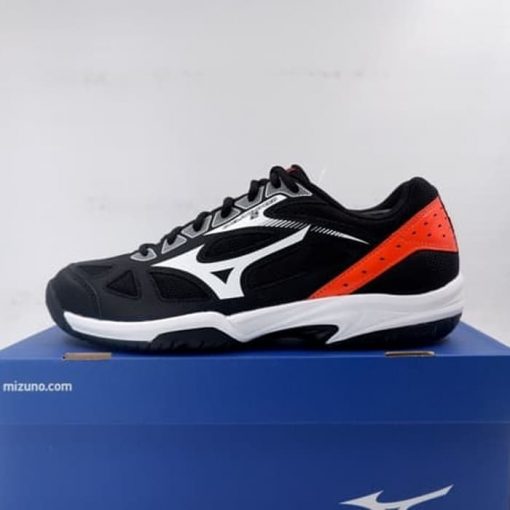 Sepatu Volley Voli Mizuno Cyclone Speed 2 Black White Orange V1GA198053 Ori Murah