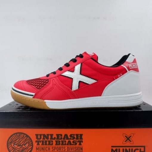 Sepatu Futsal Munich G-3 Indoor 68 Red White 3111068 Original BNIB Murah