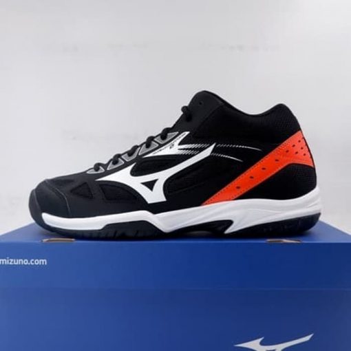 Sepatu Volley Voli Mizuno Cyclone Speed 2 MID Black White V1GA198553 Ori Murah