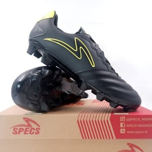 Sepatu Bola Specs Evict FG Black Noir Solar Slime 101343 Original BNIB Murah