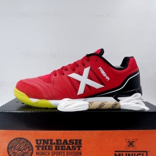 Sepatu Futsal Munich Prisma 02 Red White Yellow 3116002 Original BNIB Murah