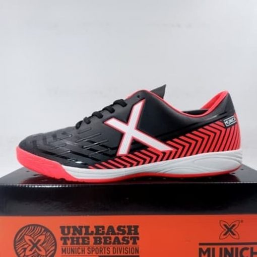 Sepatu Futsal Munich Krypton IN Black Orange MUFW0808OR Original BNIB Murah