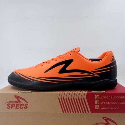 Sepatu Futsal Specs Sparta IN Black Orange Popsicle 401160 Original Murah