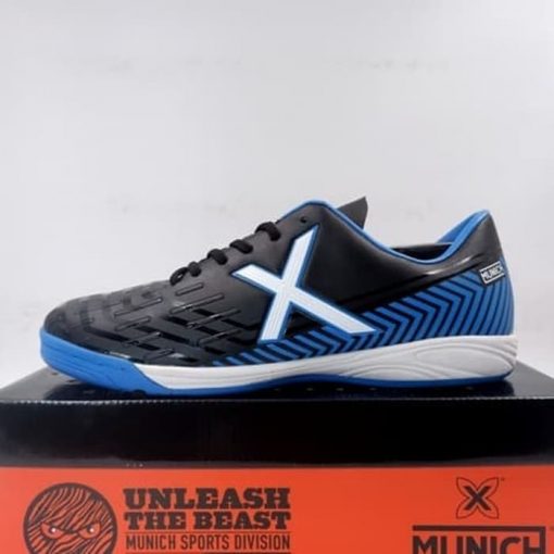 Sepatu Futsal Munich Krypton IN Blue Black MUFW0812BU Original BNIB Murah