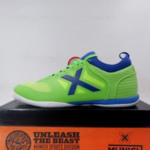 Sepatu Futsal Munich Tiga Indoor Green Blue 3190031 Original BNIB Murah