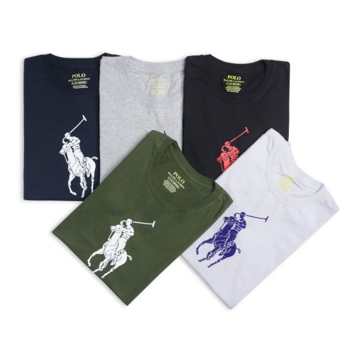 Kaos Ralph Lauren Men’s US Flag Big Pony Crewneck Tee Original