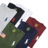 Kaos Ralph Lauren Men’s US Flag Small Pony Crewneck Tee Original