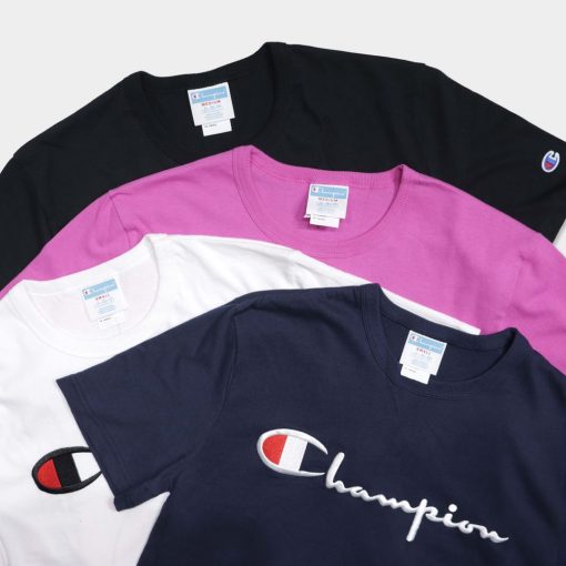 Kaos CHAMP Embroidered Script Logo Tee Original